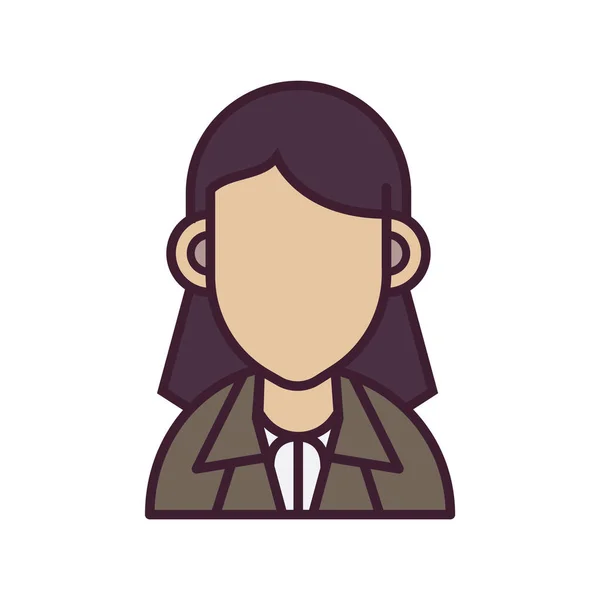 Empresária Avatar Personagem Ícone Vetor Ilustração Design — Vetor de Stock