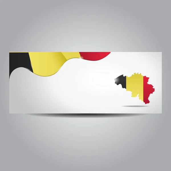 Ilustración Vectorial Una Bandera Bélgica — Vector de stock