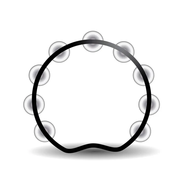 Tambourine Design Vector Illustration — Stock Vector