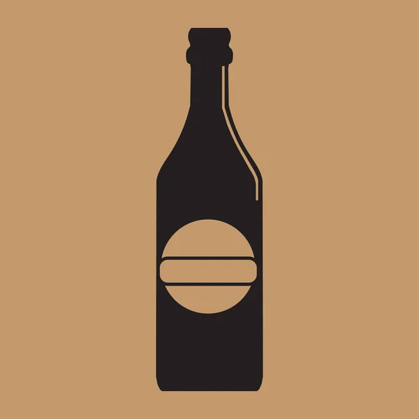 Бутылка Пива Векторная Иллюстрация — стоковый вектор