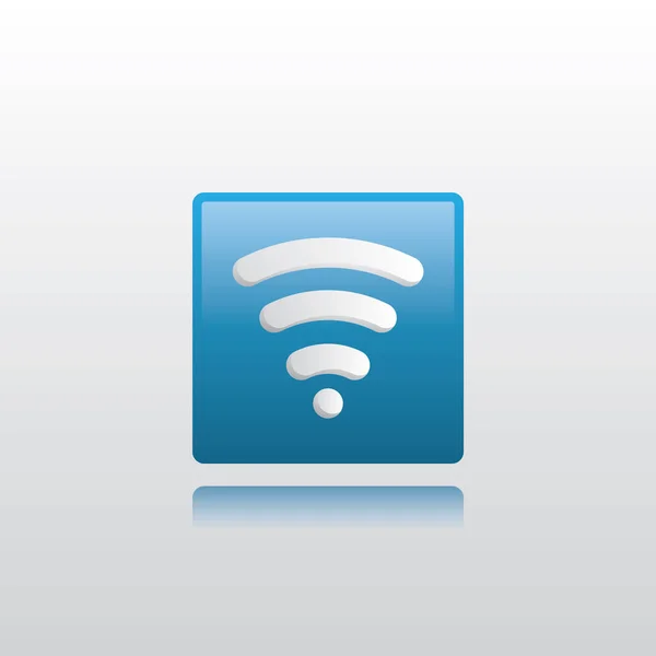 Значок Wifi Белом Фоне — стоковый вектор