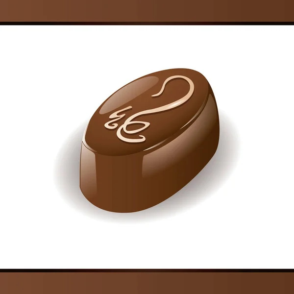 Шоколадні Цукерки Формі Серця — стоковий вектор