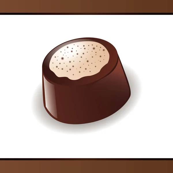 Vector Illustratie Van Chocolade Taart — Stockvector