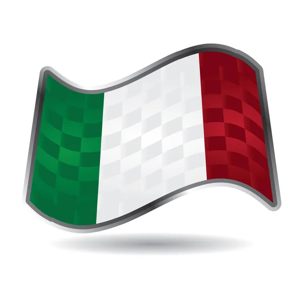 Bandiera Italia Disegno Vettoriale Illustrazione — Vettoriale Stock