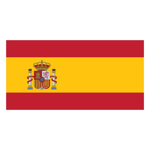 Σημαία Της Ισπανίας Διανυσματική Απεικόνιση — Διανυσματικό Αρχείο