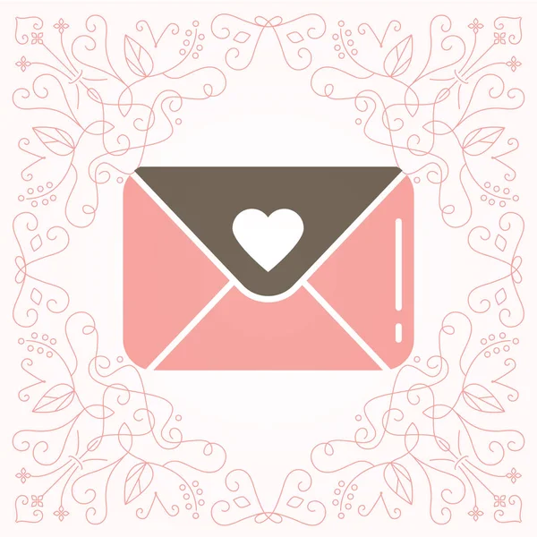 Modèle Carte Voeux Saint Valentin Illustration Vectorielle Colorée — Image vectorielle