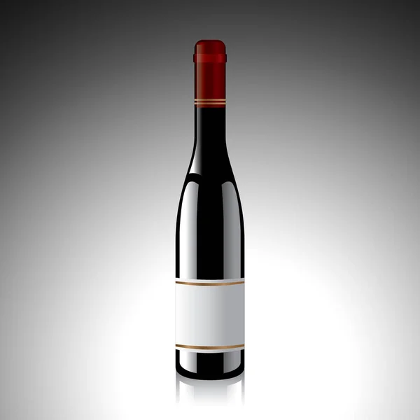 赤ワインボトルのベクトルイラスト — ストックベクタ