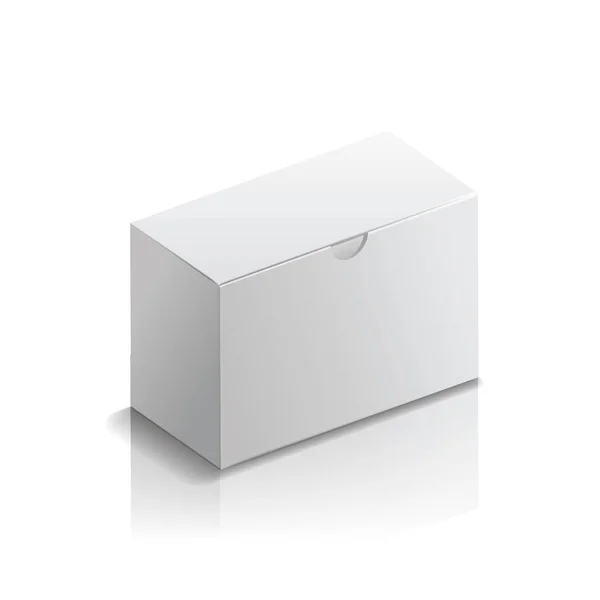 Weiße Box Isoliert Auf Einem Hintergrund — Stockvektor