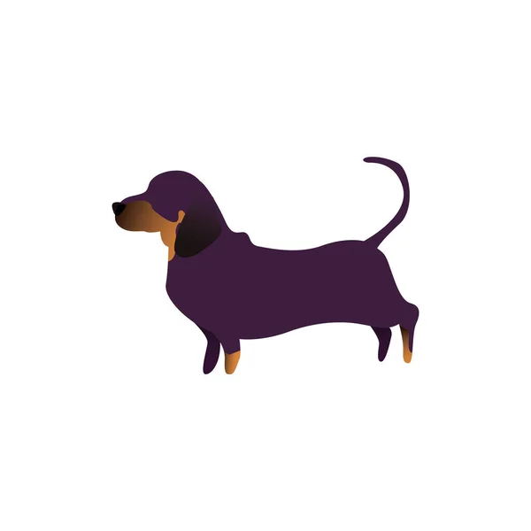 Icono Perro Estilo Dibujos Animados Aislado — Vector de stock