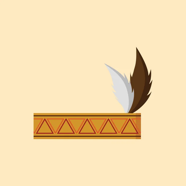 Ilustración Vectorial Una Diadema Con Pluma — Vector de stock