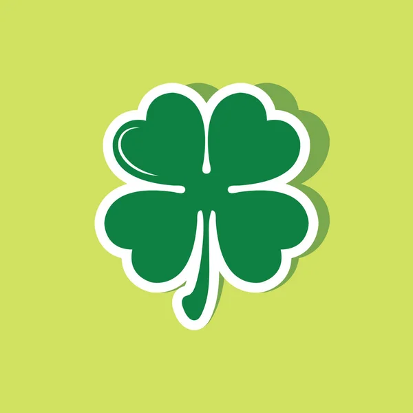 Clover Leaf Flat Icon Vector Illustration — 스톡 벡터