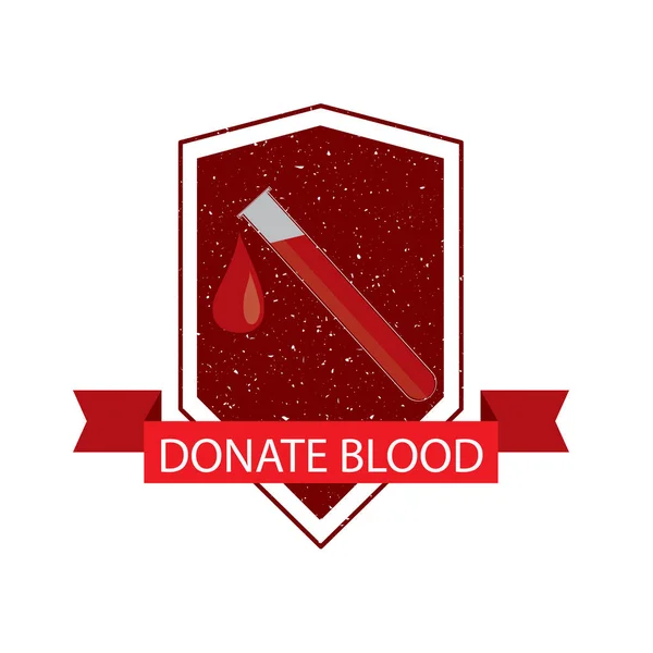 Blut Spenden Designvektorillustration — Stockvektor