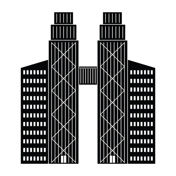 Vektorová Ilustrace Vysoké Budovy — Stockový vektor