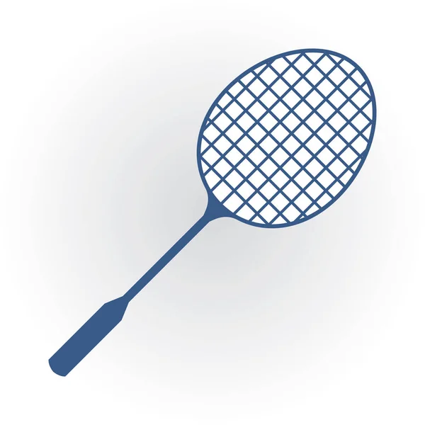 Raqueta Bádminton Icono Plano Ilustración Vectorial — Vector de stock