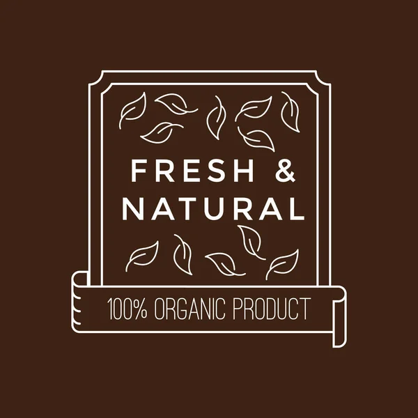 Fresh Natural Product Label — Stock Vector