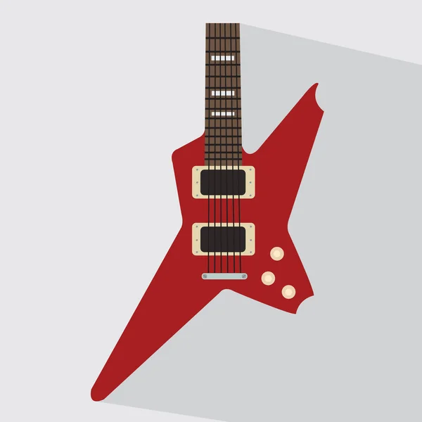 Electric Guitar Flat Icon Vector Illustration — Stock Vector