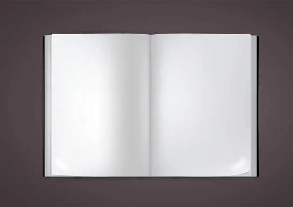 Порожня Біла Книга Чорному Тлі — стоковий вектор