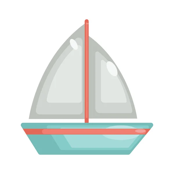 Yachtflache Ikone Vektorillustration — Stockvektor