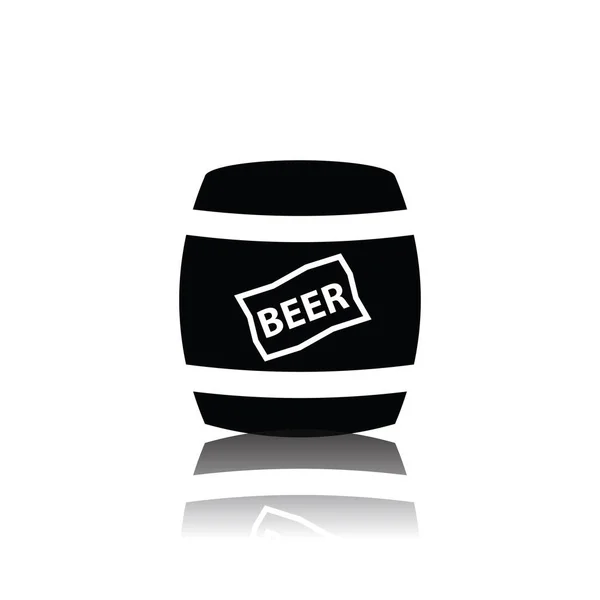 Beer Barrel Flat Icon Vector Illustration — Stock Vector