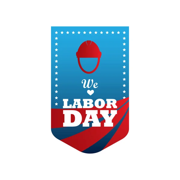 Usa Labor Day Label Illustration — Stock Vector