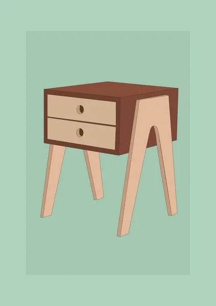 Side Table Stylized Vector Illustration — Stock Vector