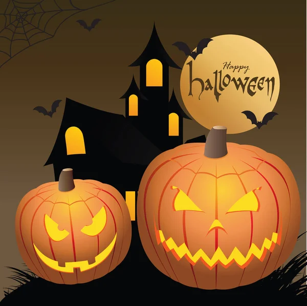 Illustrazione Vettoriale Tema Halloween — Vettoriale Stock