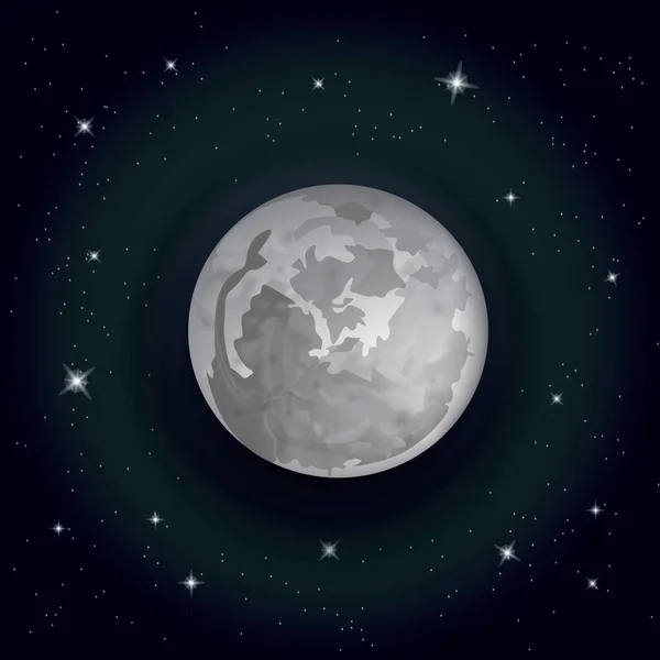 Mond Und Sterne Stilisierte Vektorillustration — Stockvektor