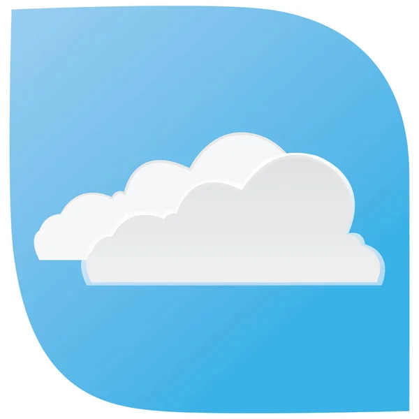 Nubes Icono Plano Ilustración Vectorial — Vector de stock