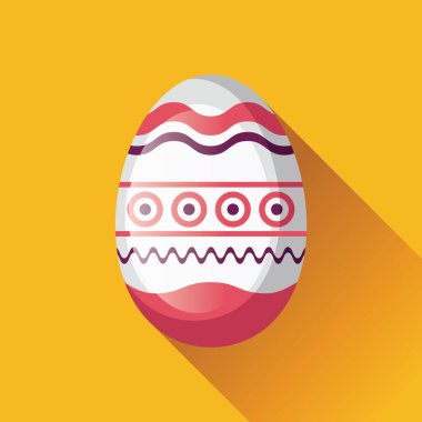 Paskalya yumurtası düz simgesi, vektör illüstrasyonu