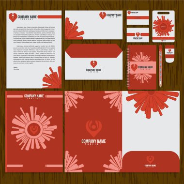 Şirket kimlik şablonları. vektör illüstrasyonu