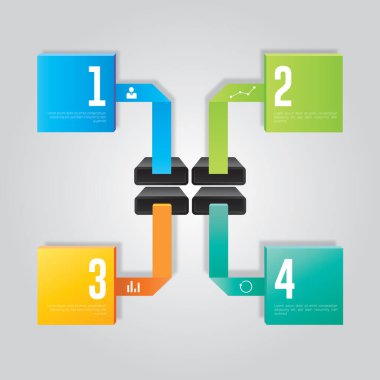 Ofis bilgisi, vektör illüstrasyonu