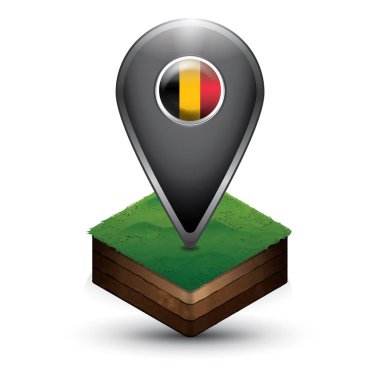 bayrak ile vektör haritası işaretleyici 