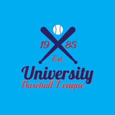 Beyzbol logosunun vektör çizimi