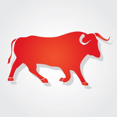 Boğa simgesinin vektör illüstrasyonu