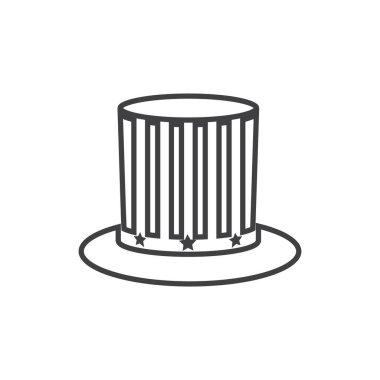  şapka düz simge, vektör illüstrasyonu