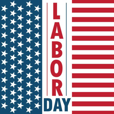 İşçi Bayramı etiketi düz simgesi, vektör illüstrasyonu