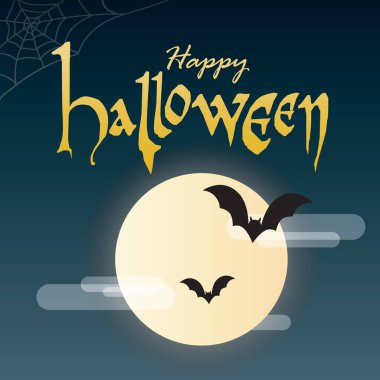 Cadılar Bayramı düz simgesi, vektör illüstrasyonu