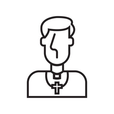 Rahip biçimlendirilmiş vektör illüstrasyonu