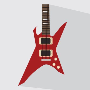 elektro gitar vektör resimleme simgesi 
