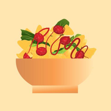 nachos, biçimlendirilmiş vektör çizimi