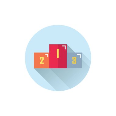 Kazanan podyum, tasarım vektörü illüstrasyonu