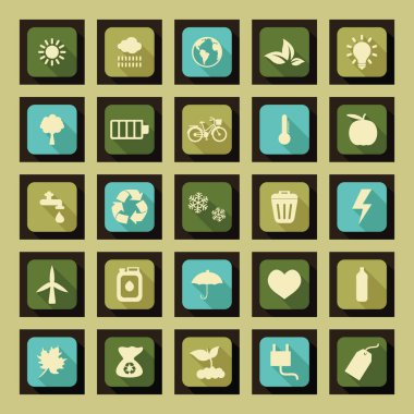 Çevre dostu simge, biçimlendirilmiş vektör illüstrasyonu