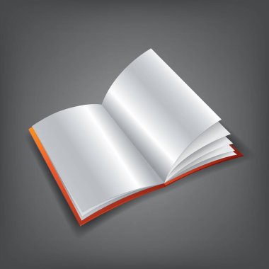 Siyah arkaplan üzerine boş sayfalarla açılan kitap