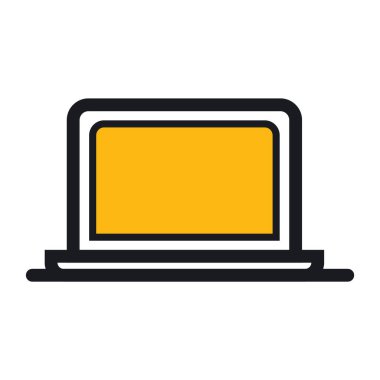 dizüstü bilgisayar vektör çizgisi simgesi