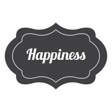 Mutluluk etiketi biçimlendirilmiş vektör çizimi