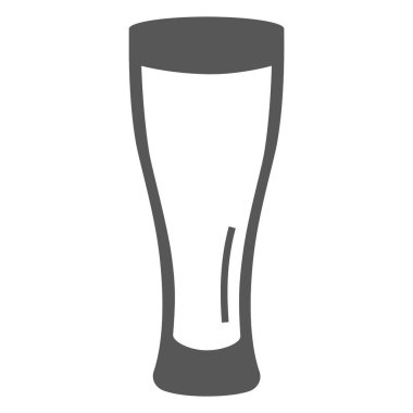 Beyaz arka planda izole edilmiş ana hatlı bira ikonu. alkol ve içecek sembolü vektör illüstrasyonu.