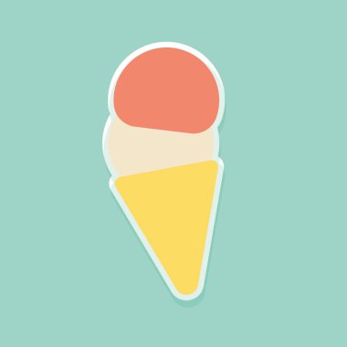 Dondurma ikonu. vektör illüstrasyonu