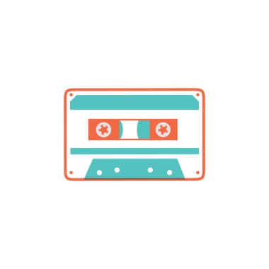 Bir kaset simgesinin vektör illüstrasyonu