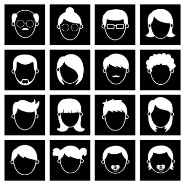 Kadın ve erkeğin vektör simgeleri