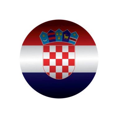Hırvatistan bayrağının vektör illüstrasyonu